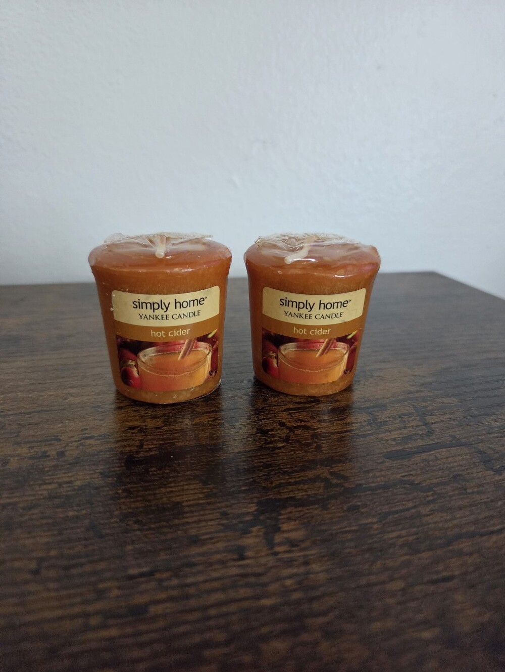 Yankee Candle Simply Home Hot Cider Votive Candles - Orange